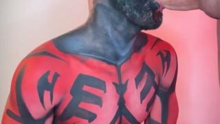 PicAsssHole – Star Wars Bodypainting – Nathan Adams is Darth Maul